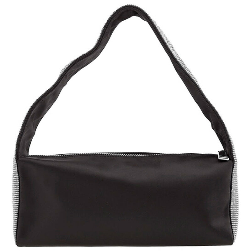 Bolsa Shoulder Crystal Embellished Satin Hand