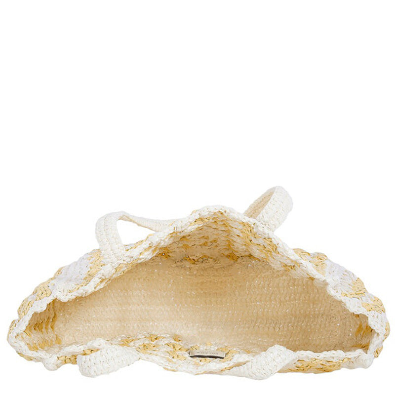 Bolsa Beach Striped Raffia Hand