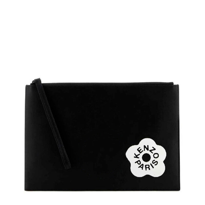 Bolsa Clutch Stamp Zipped Large In Black - Mercado de Luxo - O Maior E-Commerce de Bens, Produtos e Serviços de Luxo do Brasil.