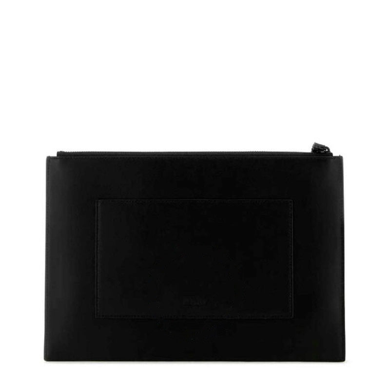 Bolsa Clutch Stamp Zipped Large In Black