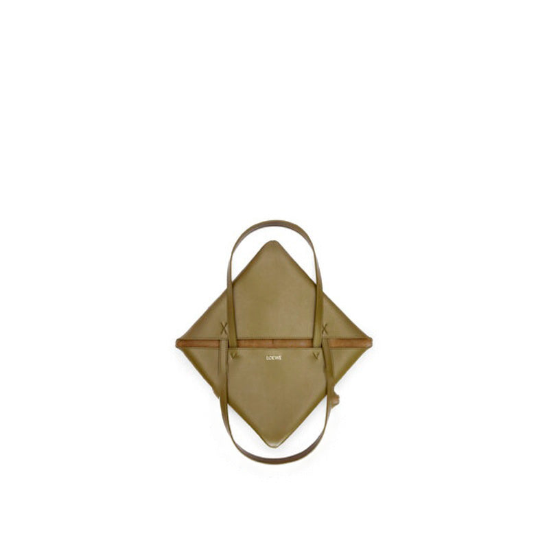 Bolsa Shopper Shinyskin Puzzle Fold Olive Abyss Blue