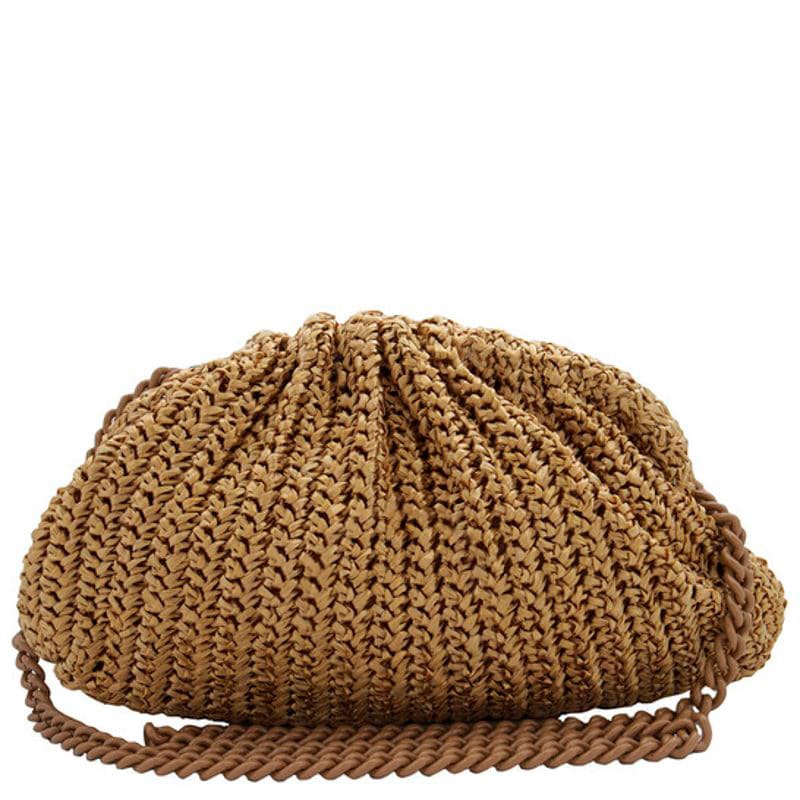 Bolsa Beach Game Crochet Glow Raffia
