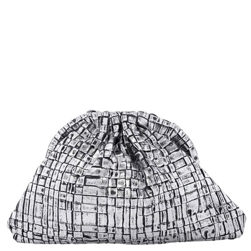 Bolsa Clutch Ladies Ribbon Laminated Silver Mini Game - Mercado de Luxo - O Maior E-Commerce de Bens, Produtos e Serviços de Luxo do Brasil.