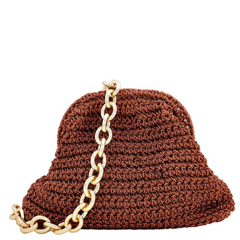 Bolsa Clutch Rust Mini Game Metallic Crochet - Mercado de Luxo - O Maior E-Commerce de Bens, Produtos e Serviços de Luxo do Brasil.