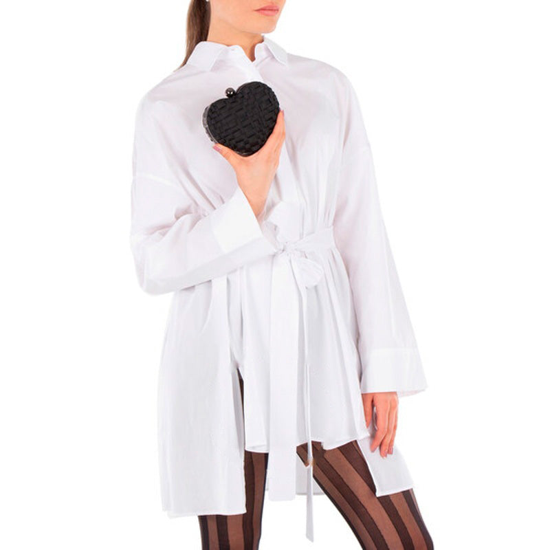 Bolsa Clutch Hand Woven Heart Shaped With Strap