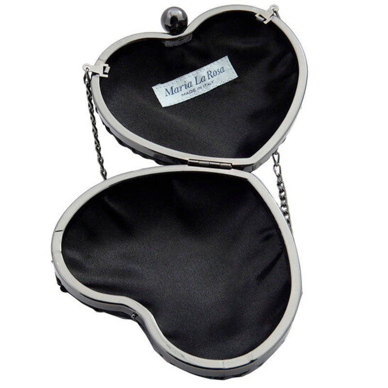 Bolsa Clutch Hand Woven Heart Shaped With Strap