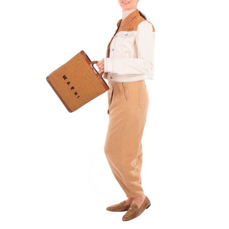 Bolsa Beach Raw Sienna Raffia Tropicalia