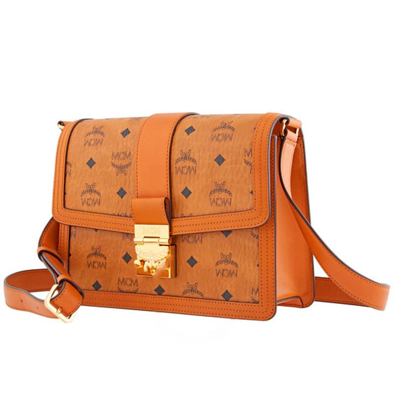 Bolsa Shoulder Signature Visetos Tracy In Cognac - Mercado de Luxo - O Maior E-Commerce de Bens, Produtos e Serviços de Luxo do Brasil.