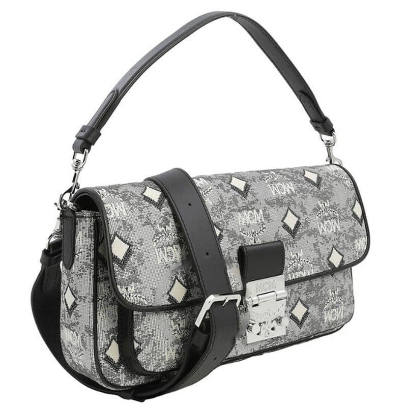 Bolsa Crossbody Ladies Grey in Vintage Jacquard Monogram