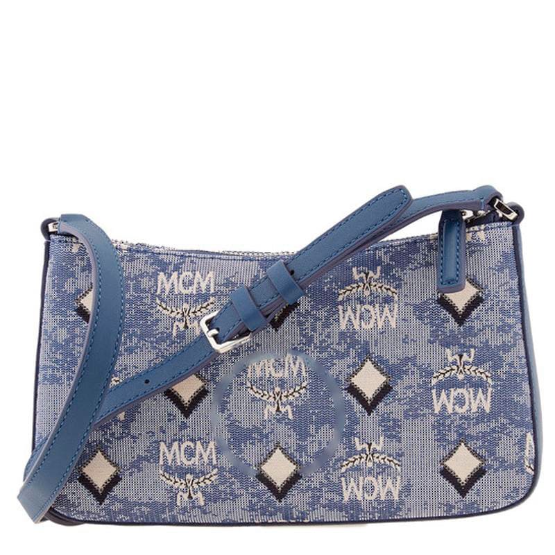 Bolsa Shoulder Ladies Blue in Vintage Jacquard Monogram