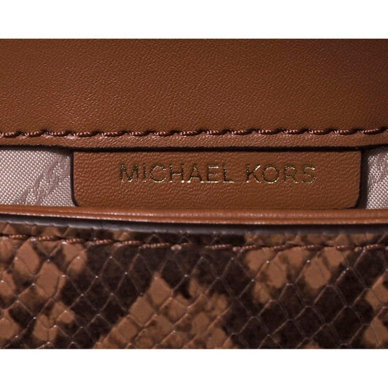 Bolsa Crossbody Snakeskin Effect Saddle