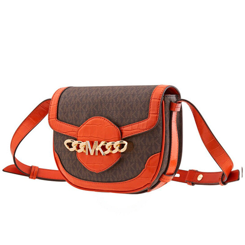 Bolsa Crossbody Hally Signature Logoprint Saddle