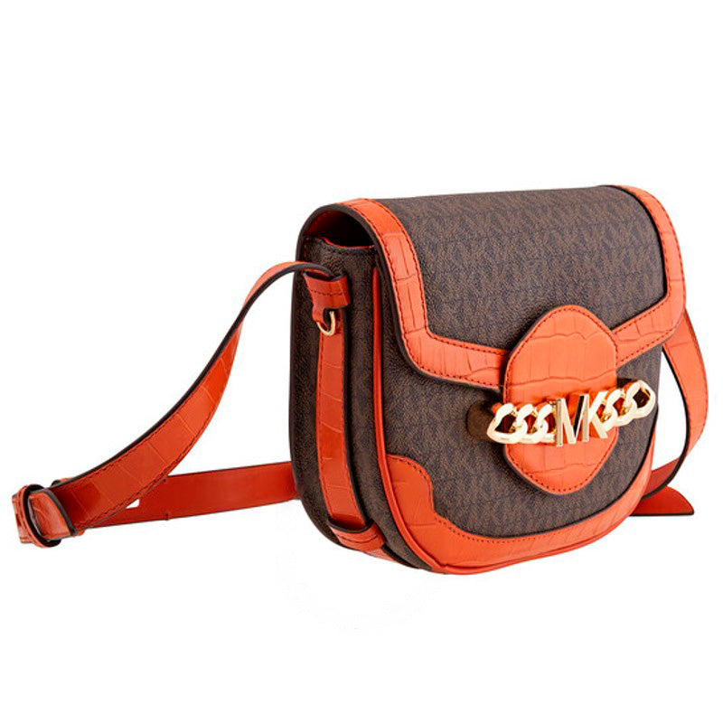 Bolsa Crossbody Hally Signature Logoprint Saddle