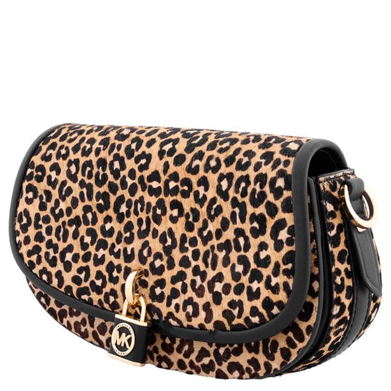 Bolsa Shoulder Leopard Pattern Logo Padlock Small