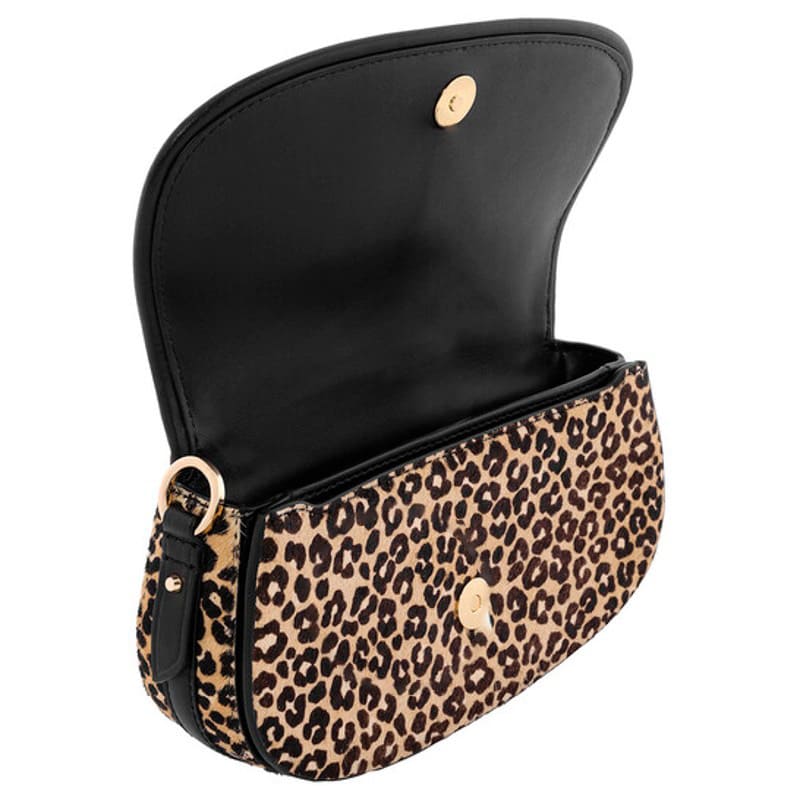 Bolsa Shoulder Leopard Pattern Logo Padlock Small