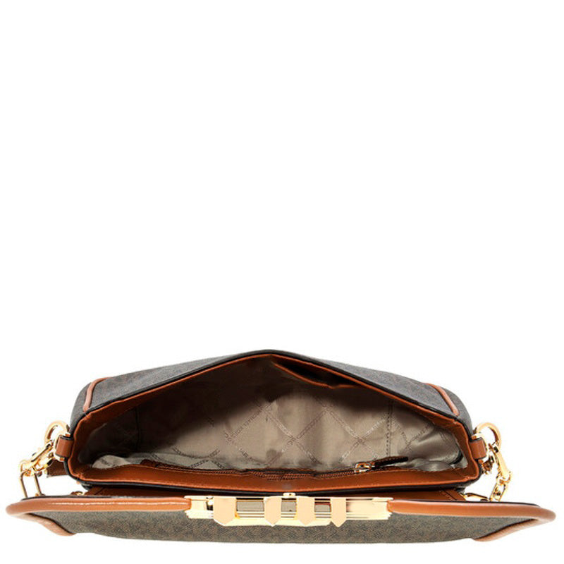 Bolsa Crossbody Ladies MonogramPattern LogoPlaque