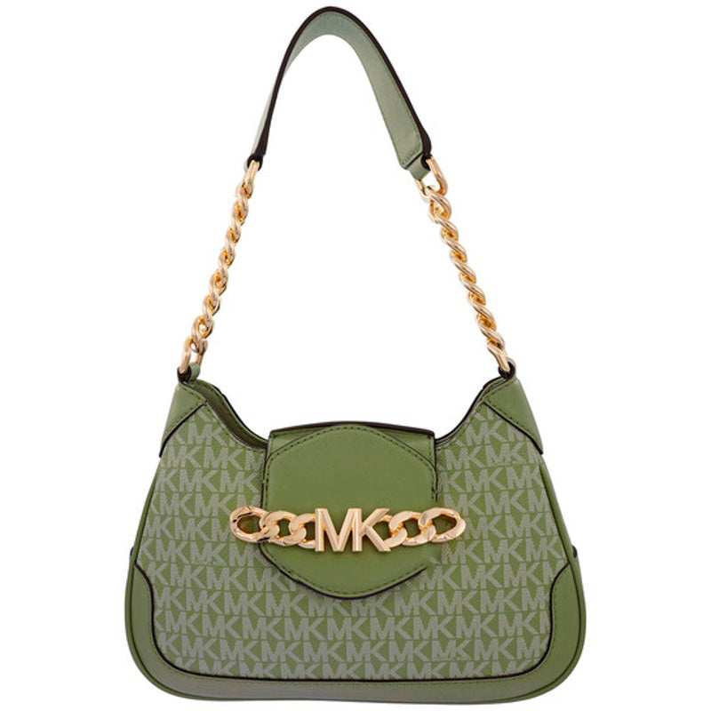 Bolsa Shoulder Signature Logoprint Small Hally Light Sage - Mercado de Luxo - O Maior E-Commerce de Bens, Produtos e Serviços de Luxo do Brasil.