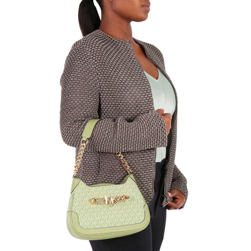 Bolsa Shoulder Open Box Signature Logoprint Small Hally Light Sage