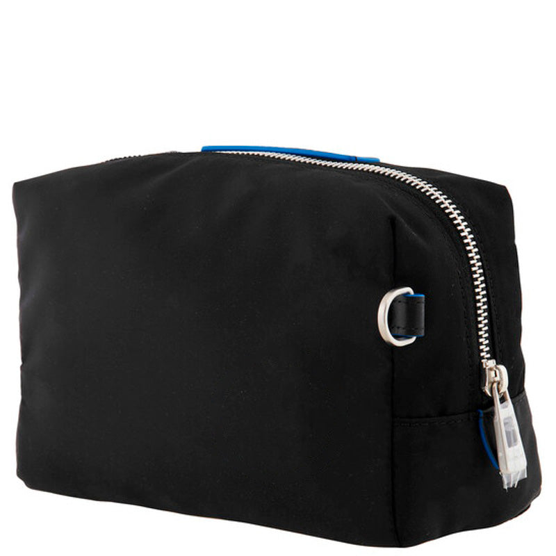 Bolsa Necessaire Black Blue Spirit Medium Nylon Trim Case Luxury