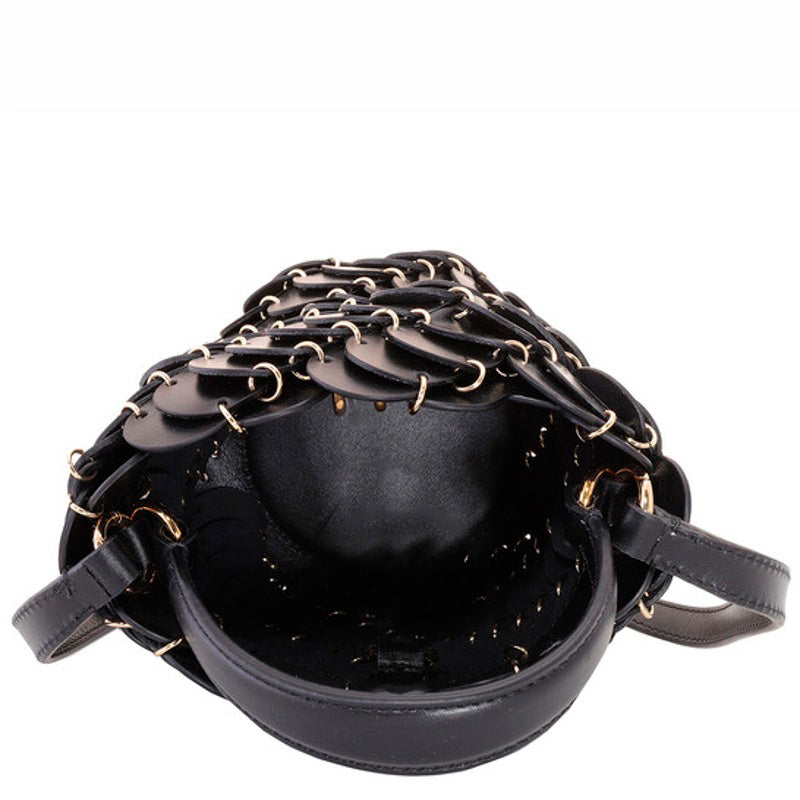 Bolsa Bucket Leather Mini