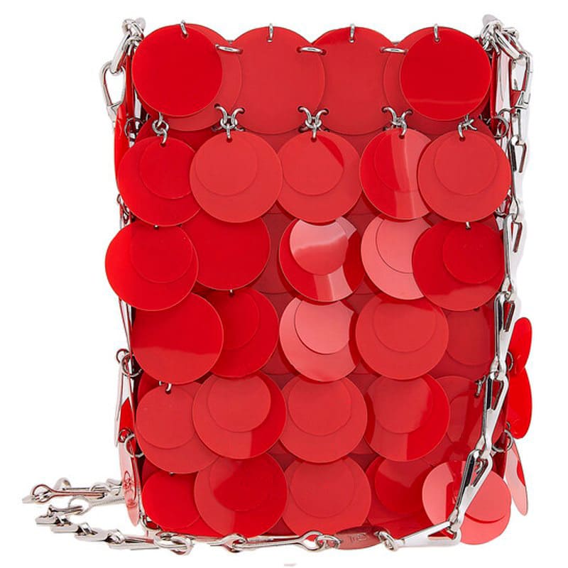 Bolsa Shoulder Red Mini Sparkle Discs