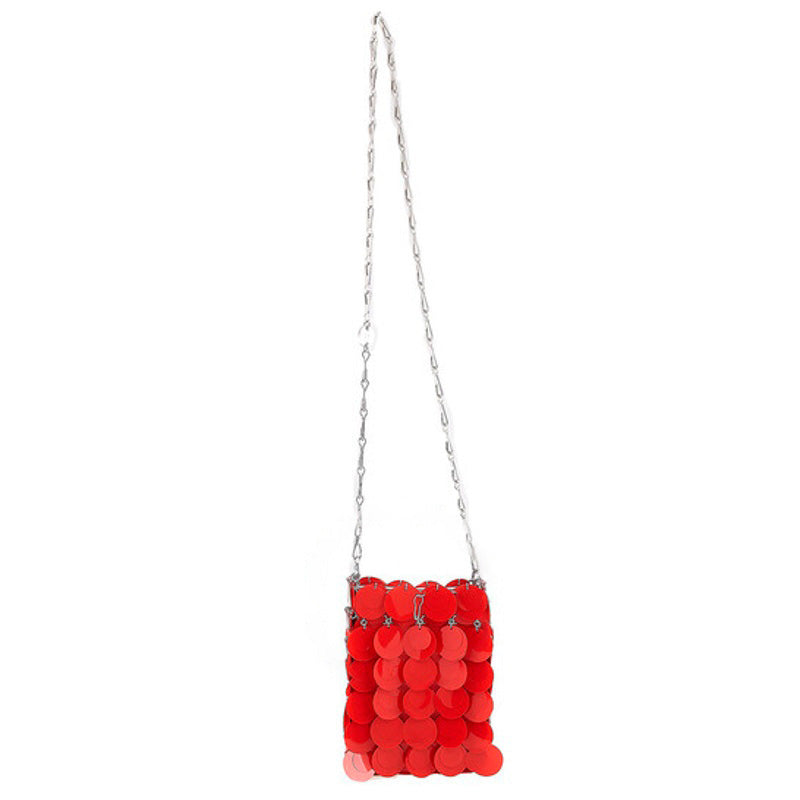 Bolsa Shoulder Red Mini Sparkle Discs