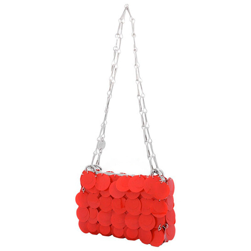 Bolsa Shoulder Red Sparkle Discs