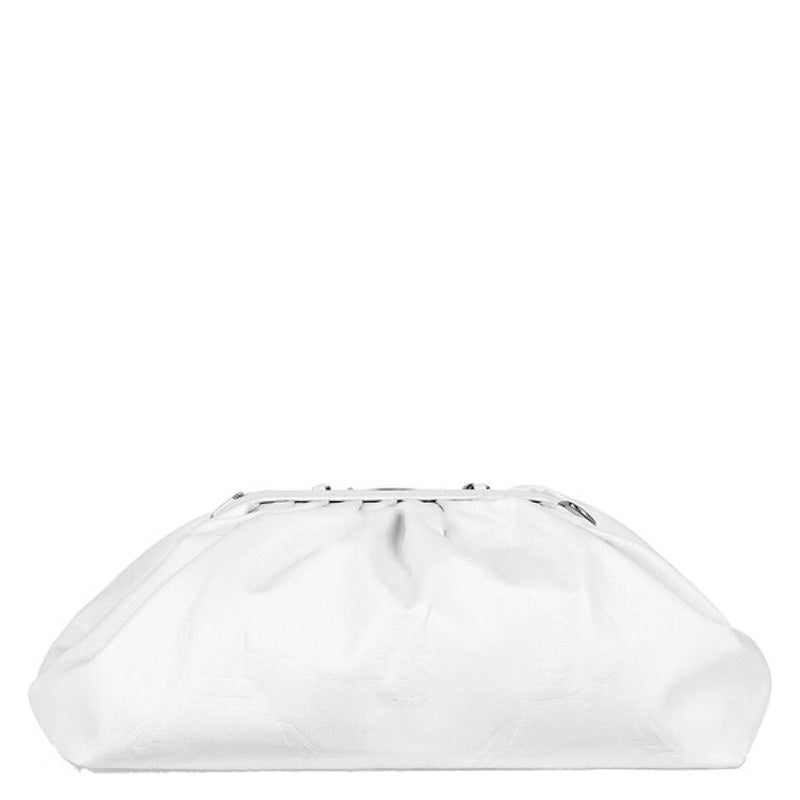 Bolsa Necessaire Embossed Monogram Pillow In White