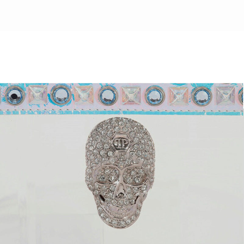 Bolsa Clutch Studded Transparent With Strap