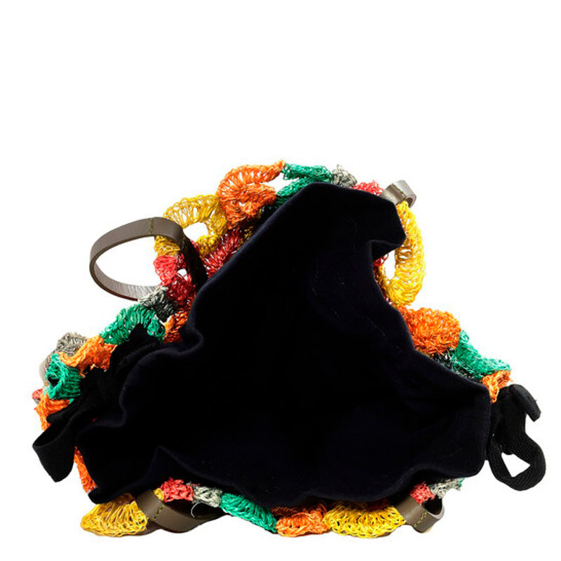 Bolsa Shopper Multicolor Crochet Logo