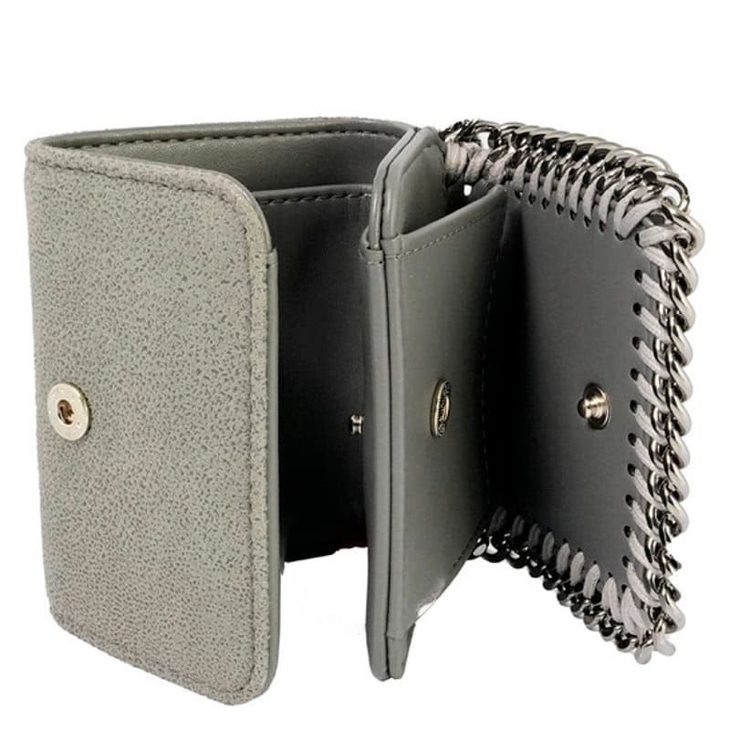 Bolsa Wallet Light Grey Ladies Falabella Small Flap
