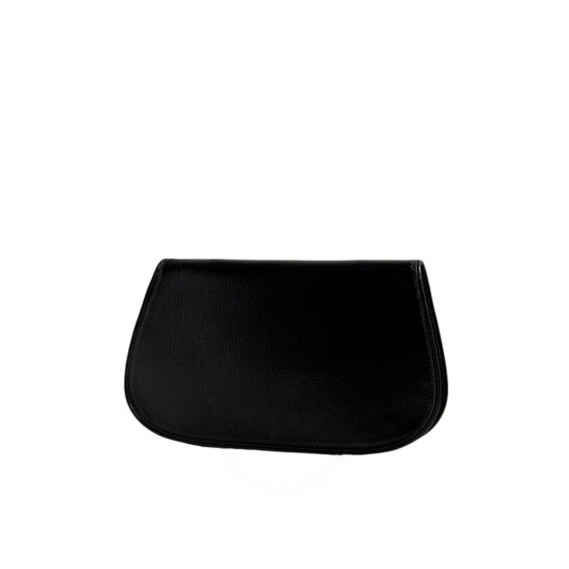 Bolsa Clutch Black Reva With Chain Strap
