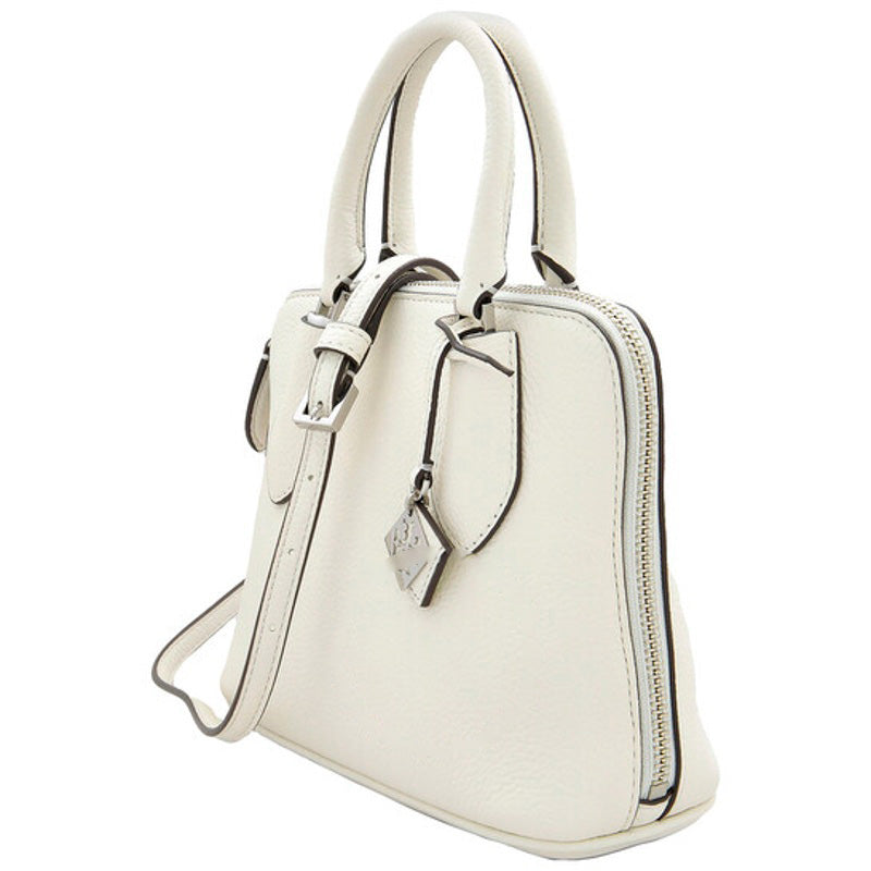 Bolsa Handle White Pebbled Mini Swing Satchel
