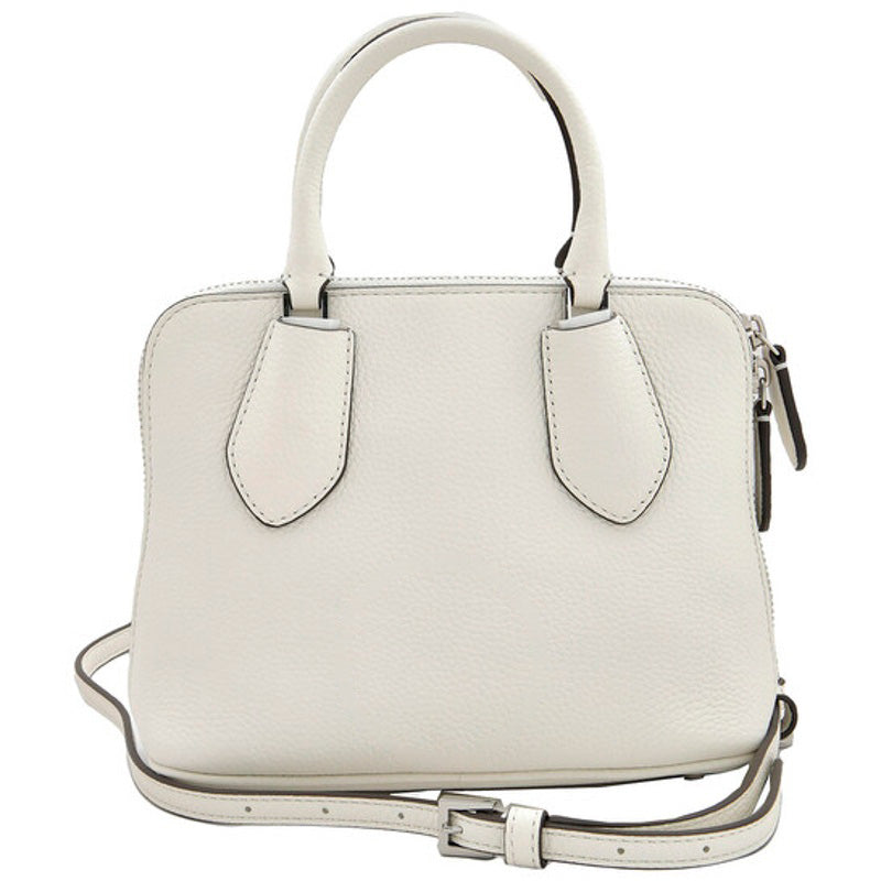 Bolsa Handle White Pebbled Mini Swing Satchel