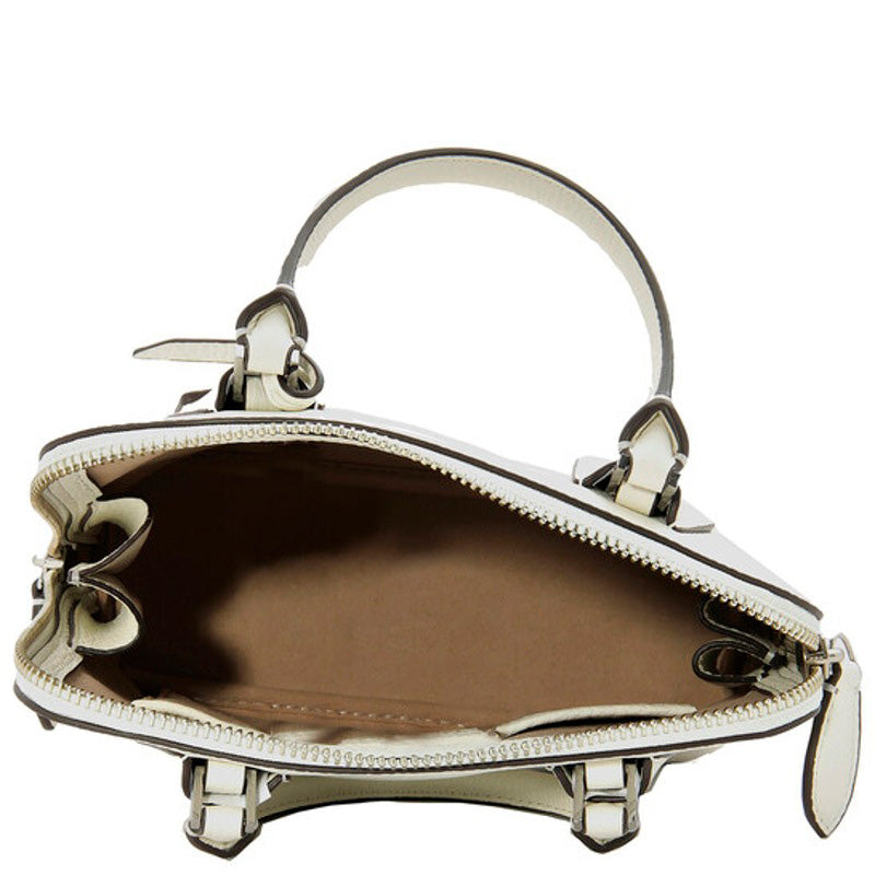 Bolsa Handle White Pebbled Mini Swing Satchel