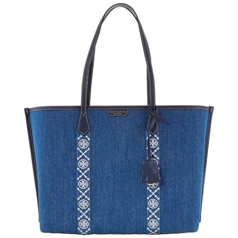 Bolsa Shopper Triple Compartment Denim Perry - Mercado de Luxo - O Maior E-Commerce de Bens, Produtos e Serviços de Luxo do Brasil.