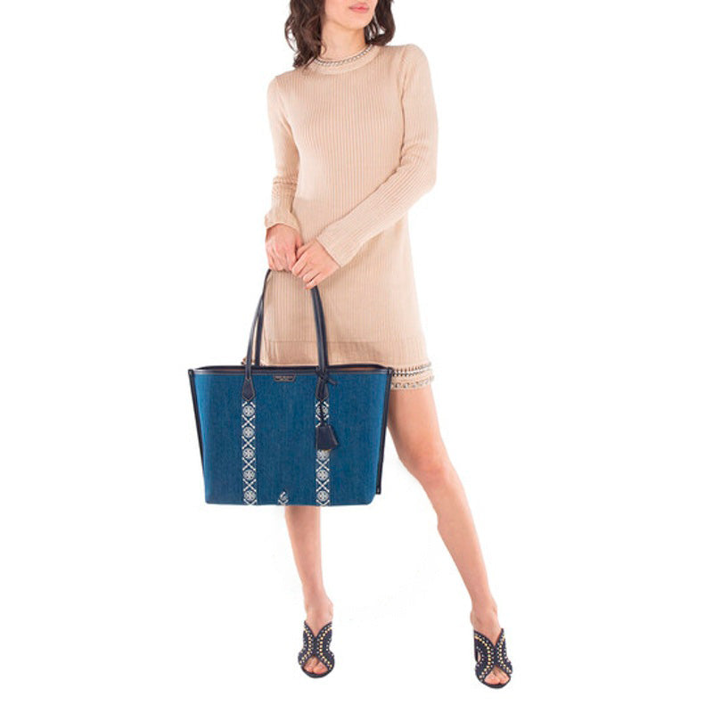 Bolsa Shopper Triple Compartment Denim Perry
