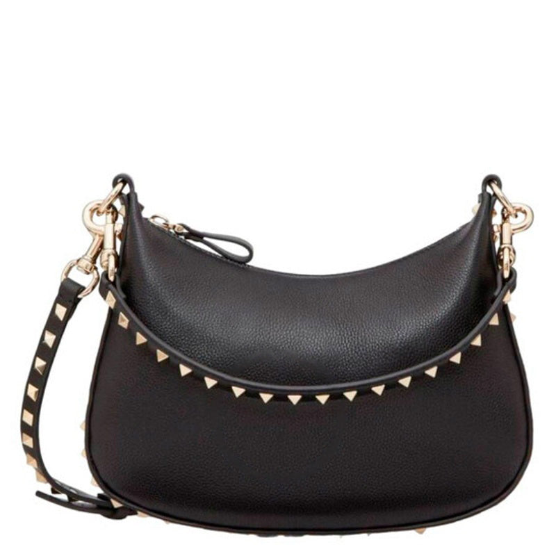 Bolsa Shoulder Garavani Black Small Rockstud - Mercado de Luxo - O Maior E-Commerce de Bens, Produtos e Serviços de Luxo do Brasil.