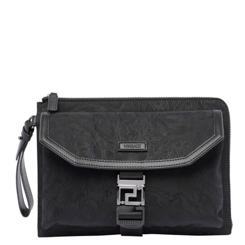 Bolsa Clutch Jacquard Pattern Logo Patch - Mercado de Luxo - O Maior E-Commerce de Bens, Produtos e Serviços de Luxo do Brasil.