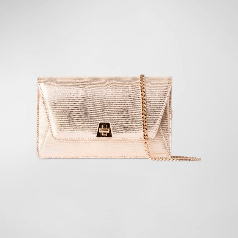 Bolsa Crossbody Anouk Metallic Lizard-Embossed - Mercado de Luxo - O Maior E-Commerce de Bens, Produtos e Serviços de Luxo do Brasil.