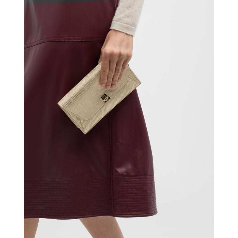 Bolsa Crossbody Anouk Metallic Lizard-Embossed