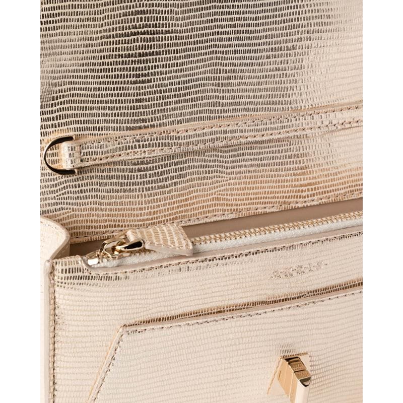 Bolsa Crossbody Anouk Metallic Lizard-Embossed