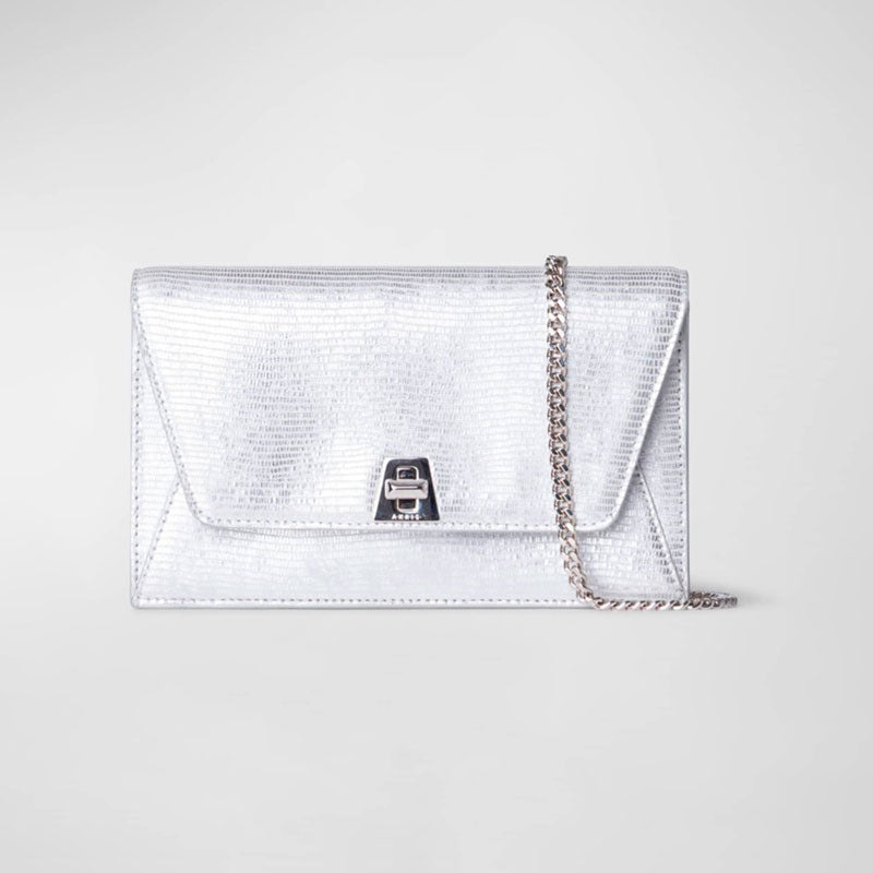 Bolsa Crossbody Anouk Lizard-Print w/ Chain - Mercado de Luxo - O Maior E-Commerce de Bens, Produtos e Serviços de Luxo do Brasil.