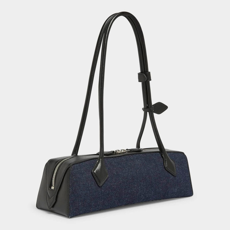 Bolsa Shoulder Le Teckel Medium in Denim - Mercado de Luxo - O Maior E-Commerce de Bens, Produtos e Serviços de Luxo do Brasil.