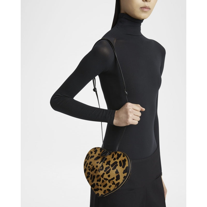 Bolsa Crossbody Le Coeur in Leopard Calf Hair