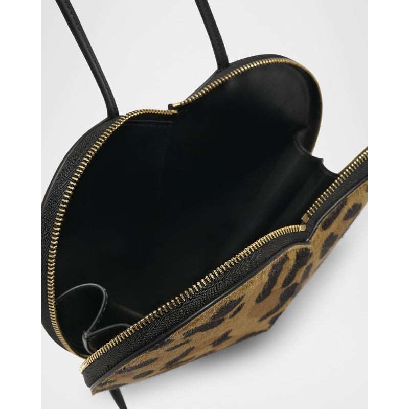 Bolsa Crossbody Le Coeur in Leopard Calf Hair