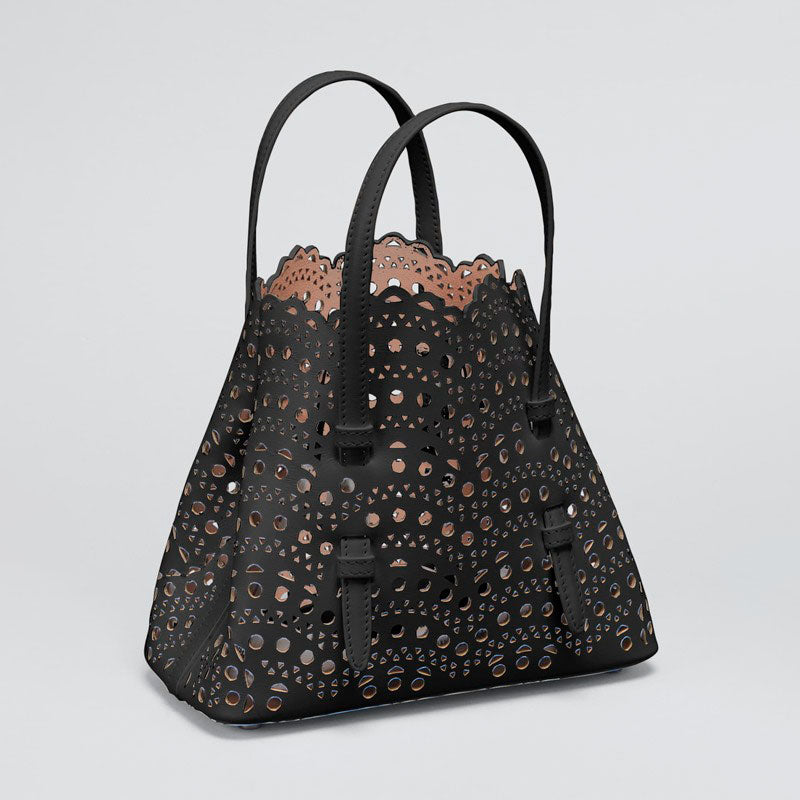 Bolsa Handle Mina 20 in Vienne Wave Perforated - Mercado de Luxo - O Maior E-Commerce de Bens, Produtos e Serviços de Luxo do Brasil.