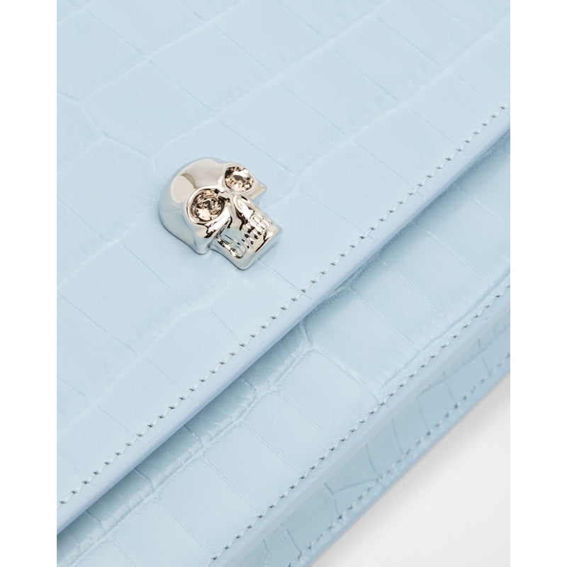 Bolsa Crossbody Mini Skull Croc-Embossed