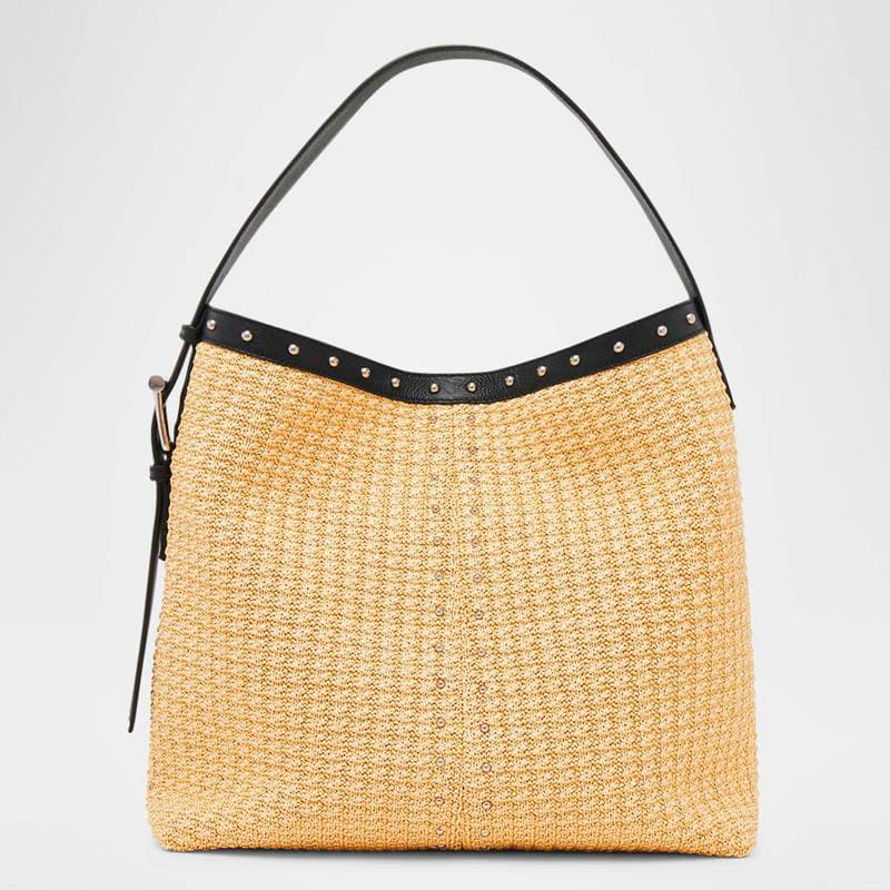 Bolsa Beach Sling Studded Raffia - Mercado de Luxo - O Maior E-Commerce de Bens, Produtos e Serviços de Luxo do Brasil.