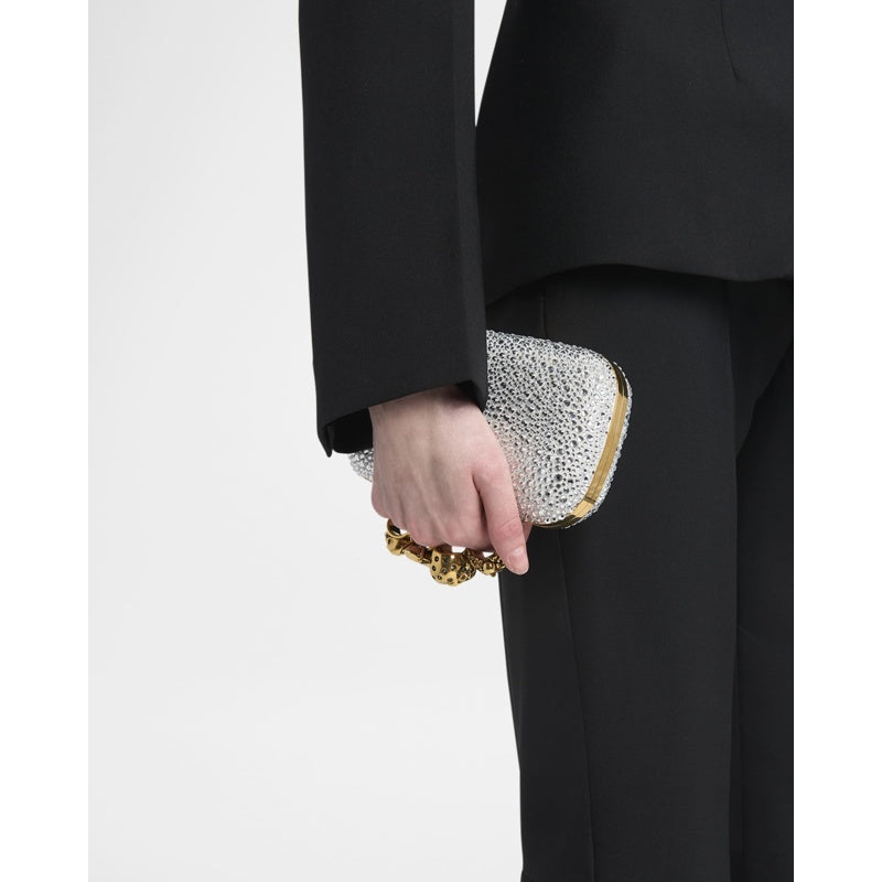 Bolsa Clutch Skull Four Ring Embellished